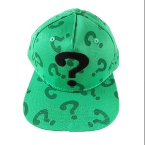 Riddler Batman Snapback Hat Adjustable Green